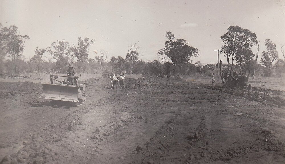 Roadworks under way, Guluguba, 1939