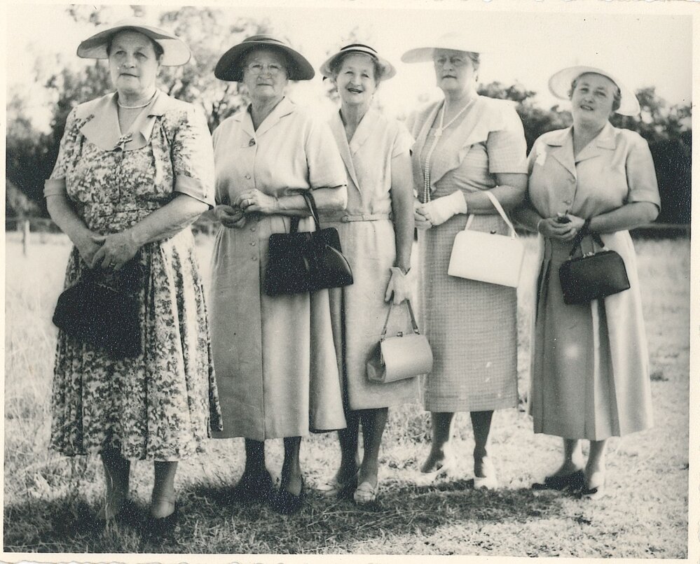Group of five ladies, Bell, circa 1960