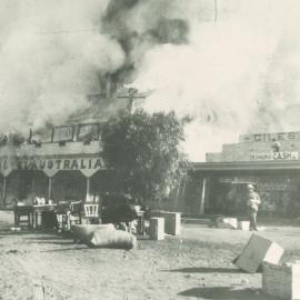 Australia Hotel on fire, Miles, 1937