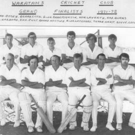 Waratahs Cricket Club, Dalby, 1971-1972