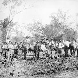 Group of men with horses, no location, no date