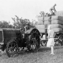 Carting wool bales, no location, no date