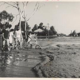 Flooding at Edward Street Weir, Dalby, 1988