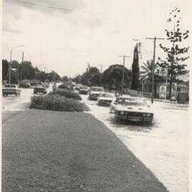 Flooding on Drayton Street, Dalby, 1983