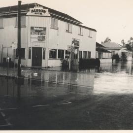 Flooding at the Albion Hotel, Dalby, 1983