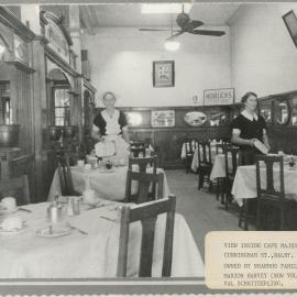 Inside Cafe Majestic, Dalby, 1938