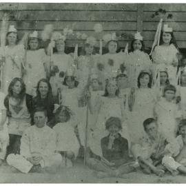 Miles State School children in costume, circa 1910