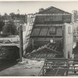 Rear view of the Star Theatre during demolition, Dalby, 1987