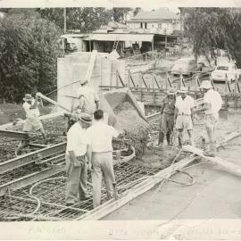 Charles Drew Bridge under construction, Dalby, 1957