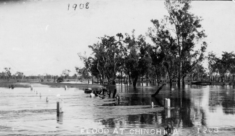 Flooded bridge, Chinchilla, 1908